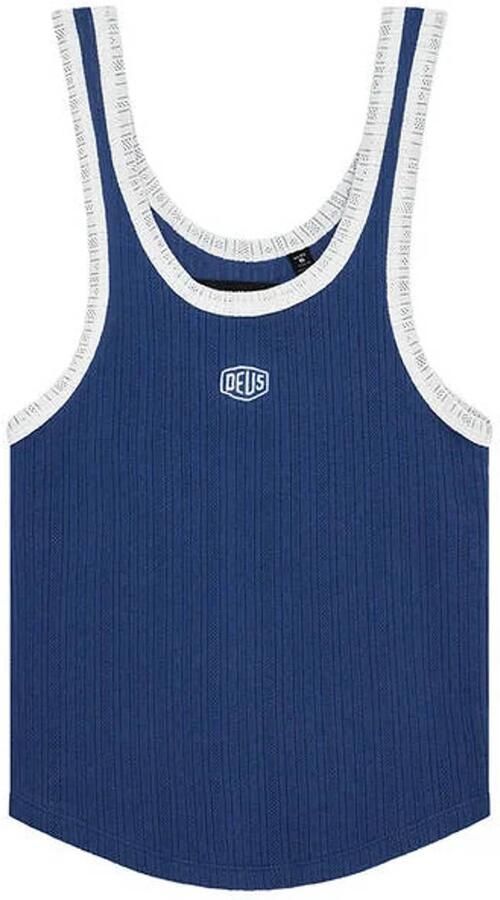 Deus Ex Machina tanktop met logo blauw - Foto 3