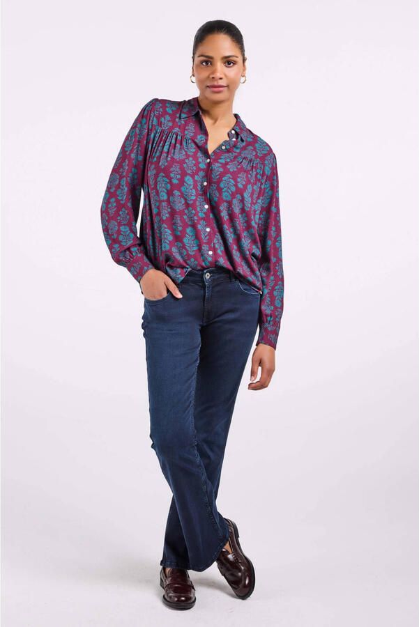 Didi blouse met print aubergine - Foto 2