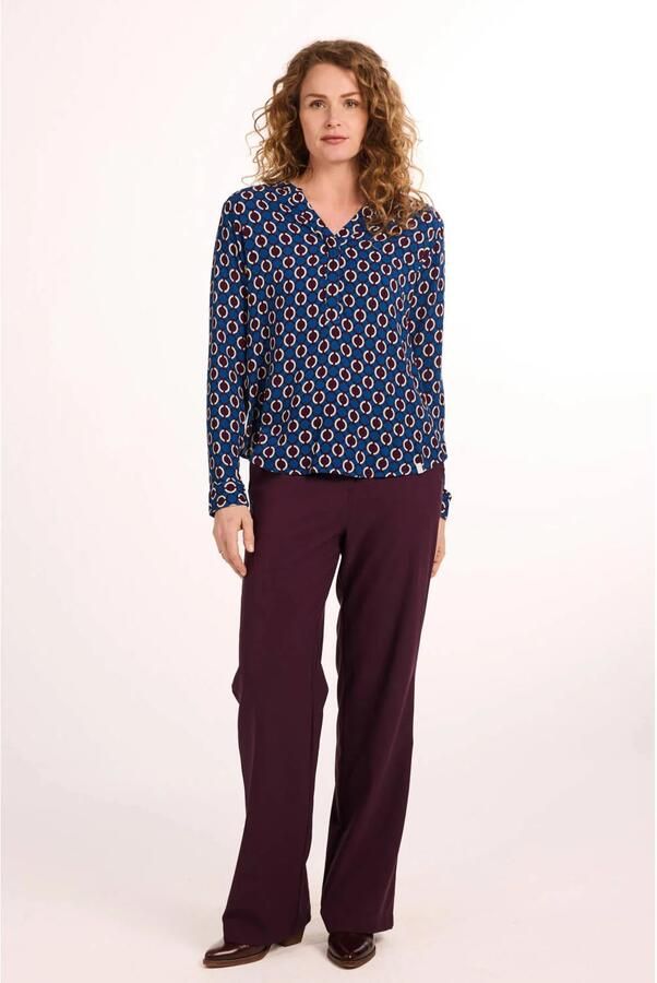 Didi blouse met print blauw - Foto 3