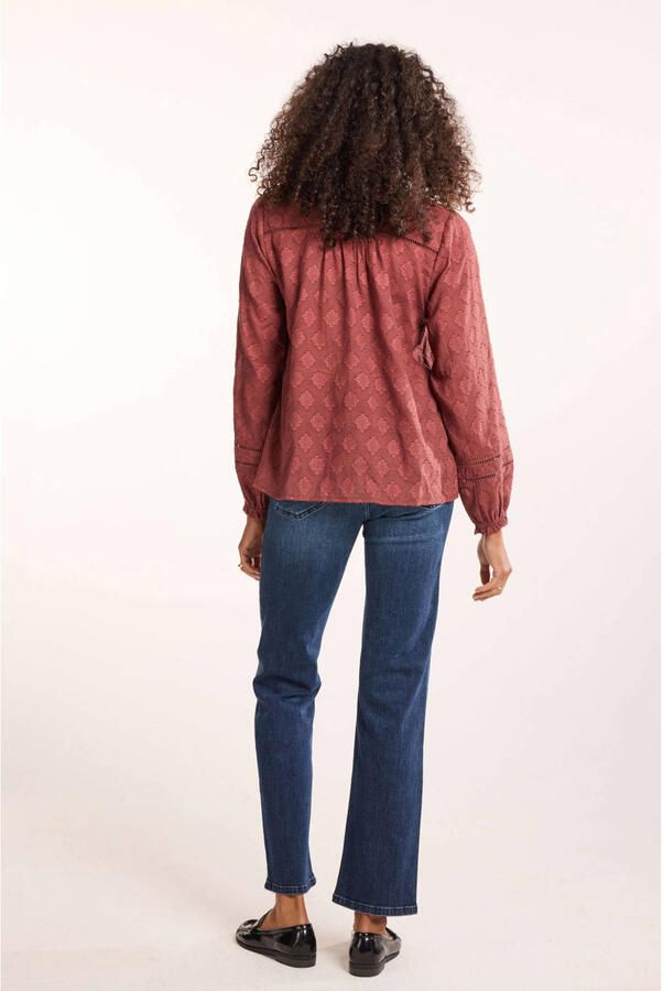 Didi blouse met print oudroze - Foto 2