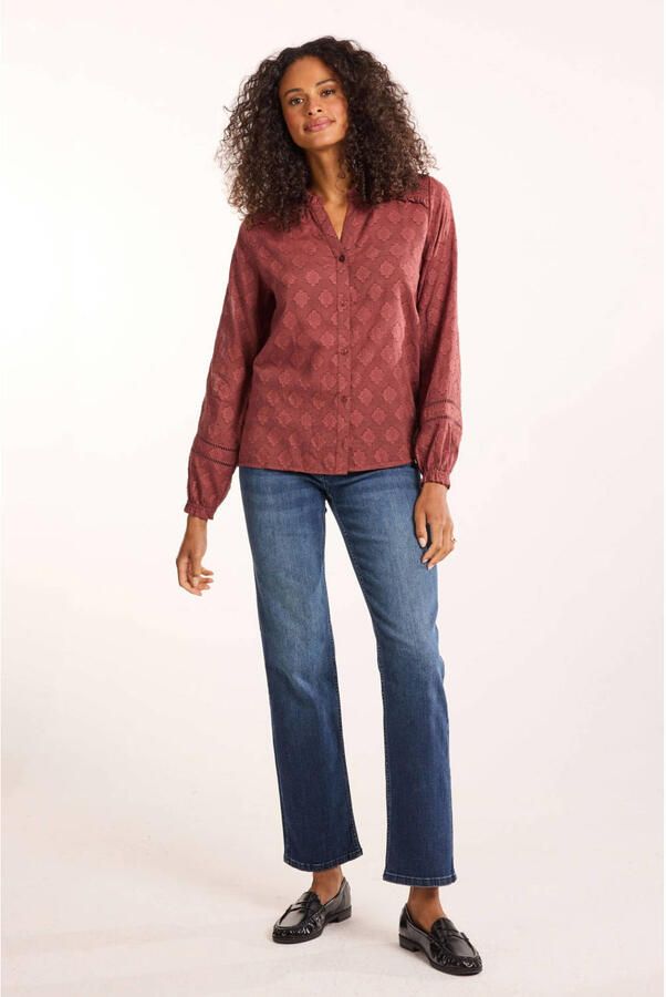 Didi blouse met print oudroze - Foto 3