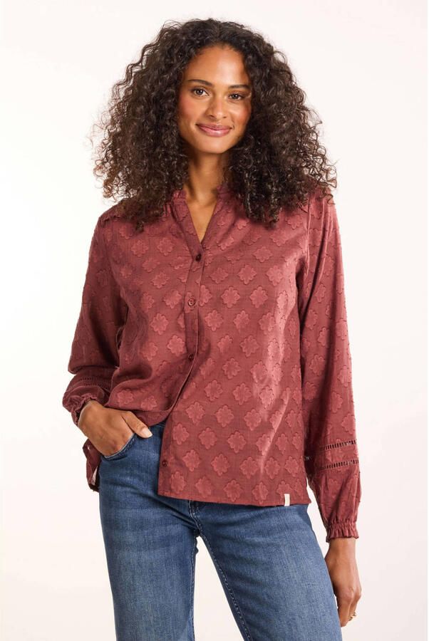 Didi blouse met print oudroze