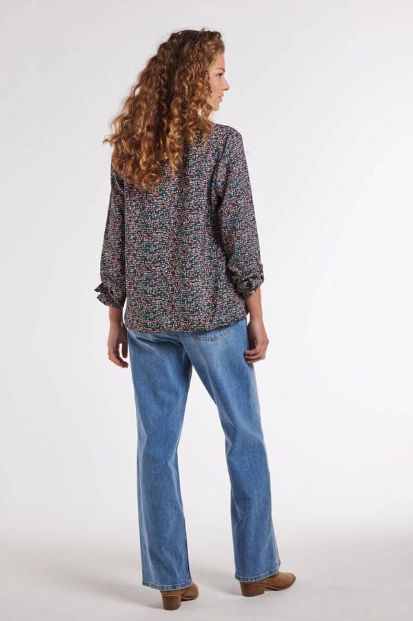 Didi blouse met stippen blauw - Foto 2