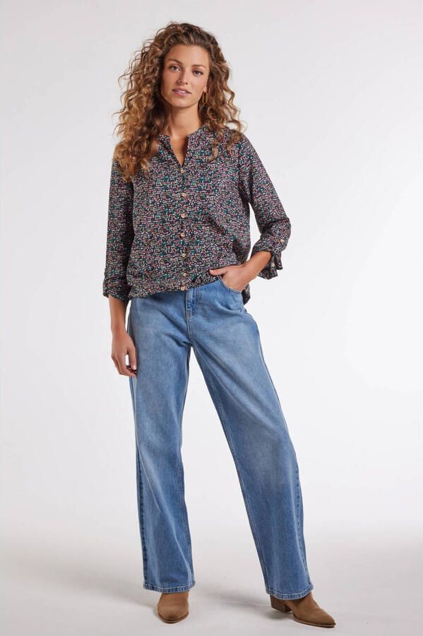 Didi blouse met stippen blauw - Foto 3