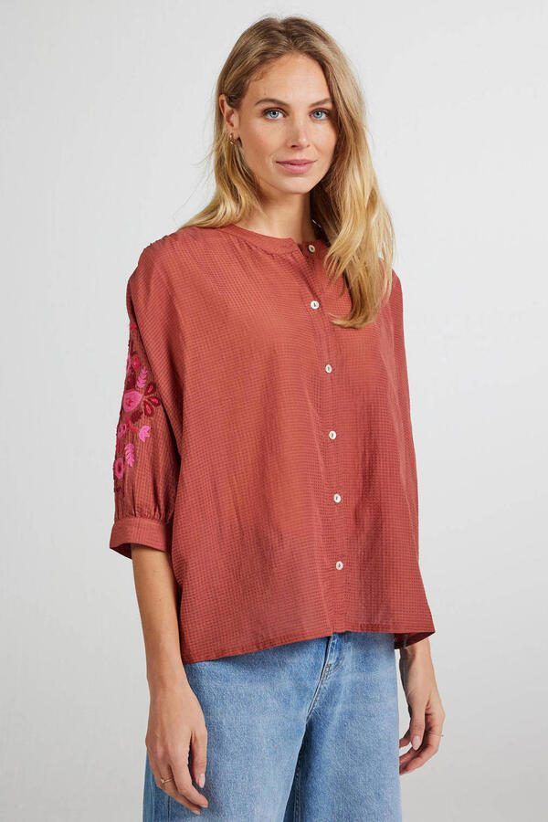 Didi blouse roodbruin