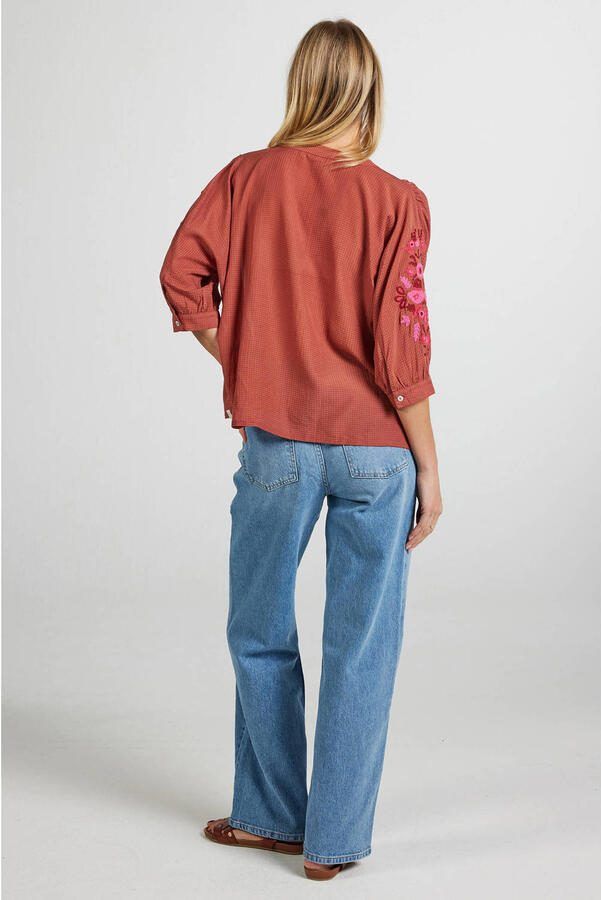 Didi blouse roodbruin - Foto 2