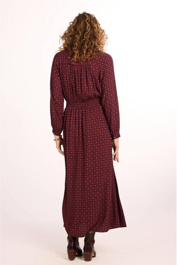 Didi blousejurk met print donkerrood - Foto 2