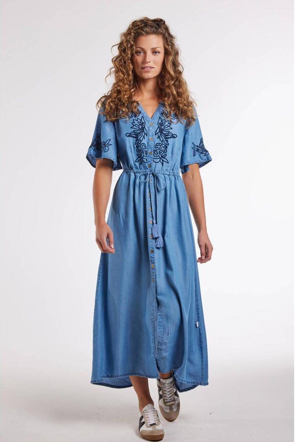 Didi denim A-lijn jurk medium blue denim - Foto 2