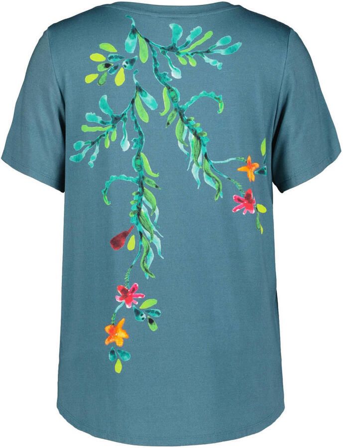 Didi gebloemd T-shirt met backprint blauw - Foto 2