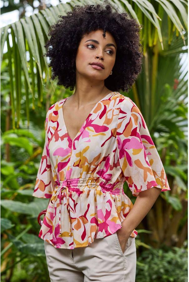 Didi gebloemde blousetop roze - Foto 2