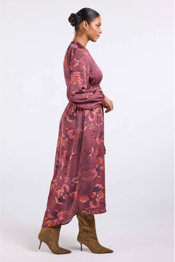 Didi gebloemde maxi jurk roze - Foto 3