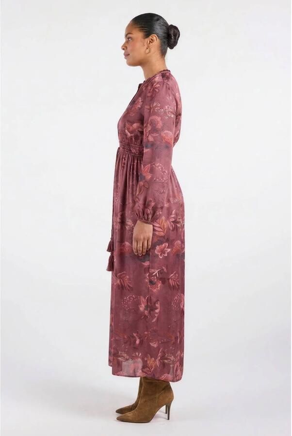 Didi gebloemde maxi jurk roze - Foto 2