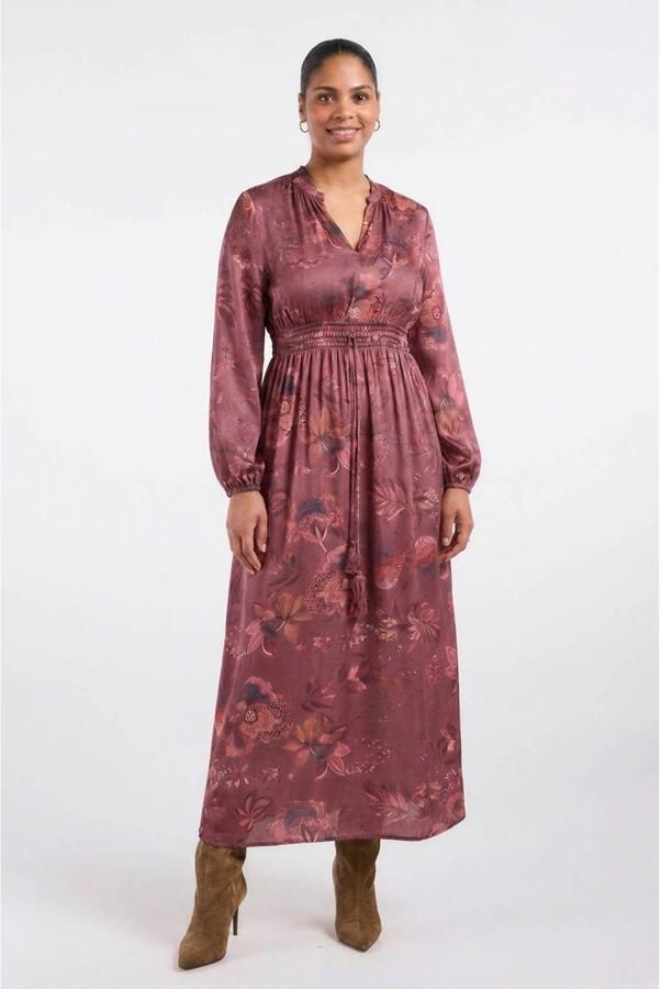Didi gebloemde maxi jurk roze - Foto 3