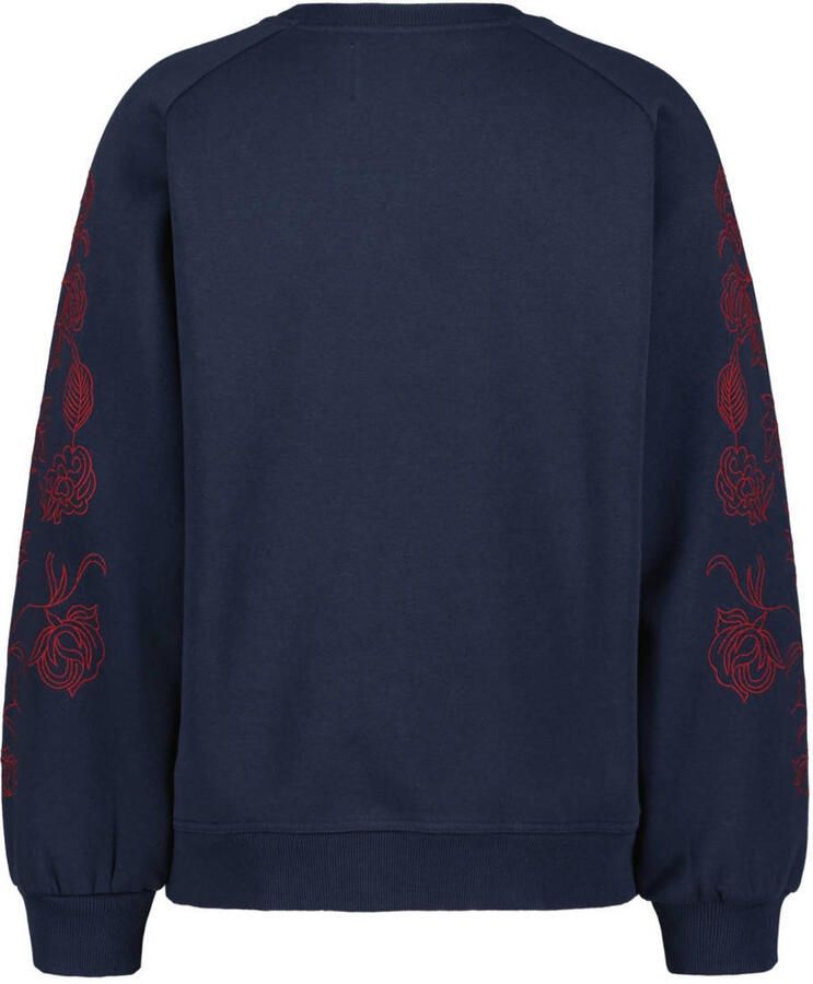 Didi gebloemde sweater donkerblauw - Foto 2