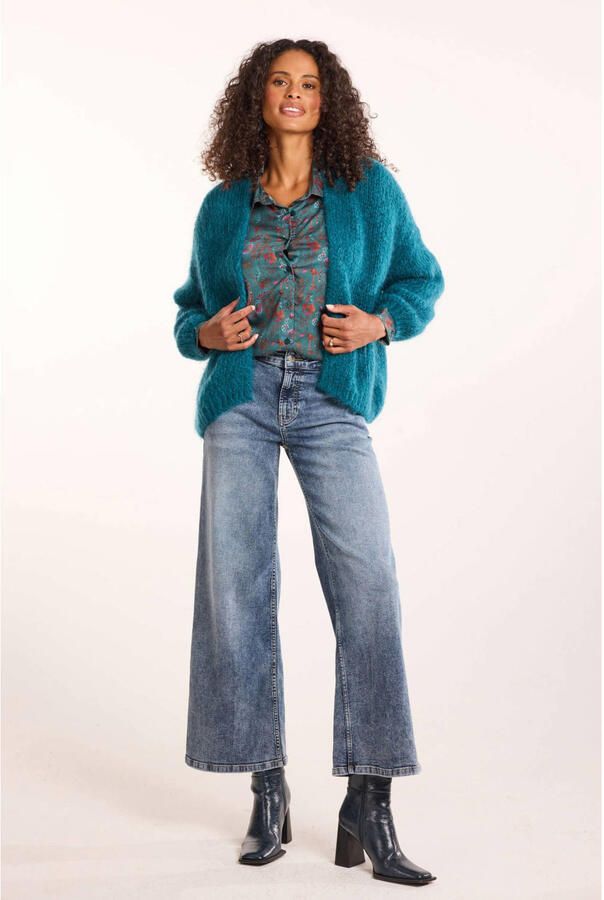 Didi gebreid vest met wol turquoise - Foto 2