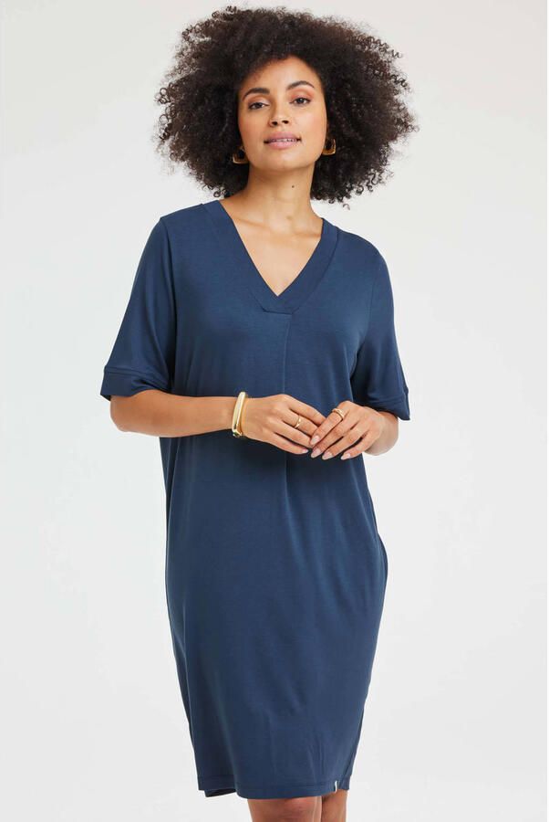 Didi jurk donkerblauw - Foto 1