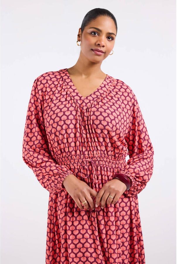 Didi maxi jurk met print roze