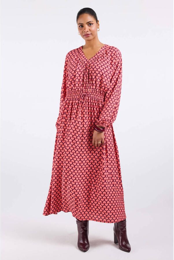 Didi maxi jurk met print roze - Foto 2