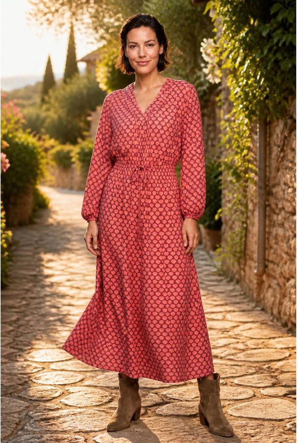 Didi maxi jurk met print roze - Foto 2