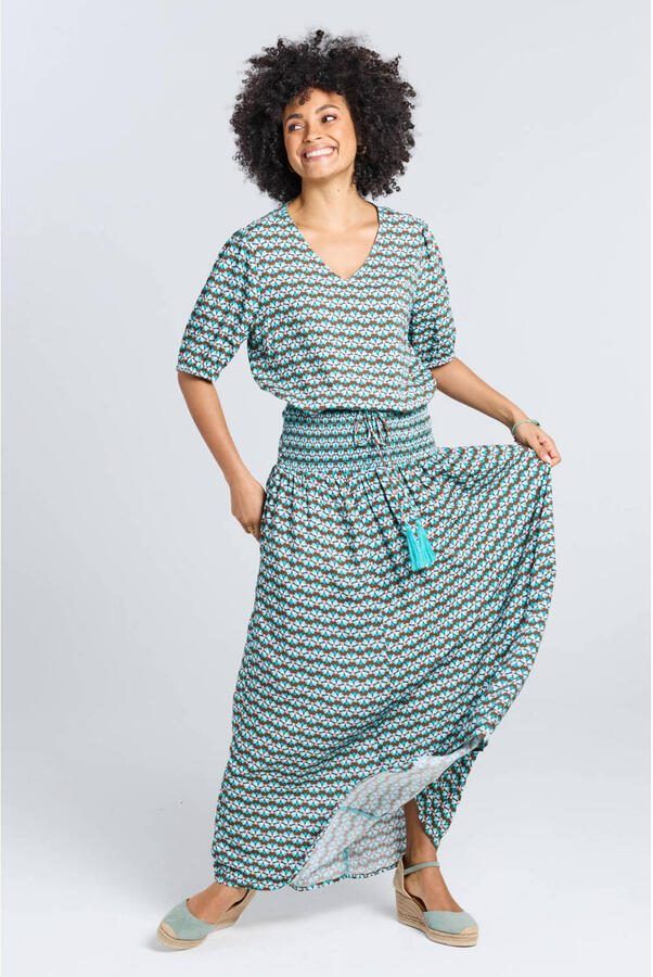 Didi maxi rok blauw