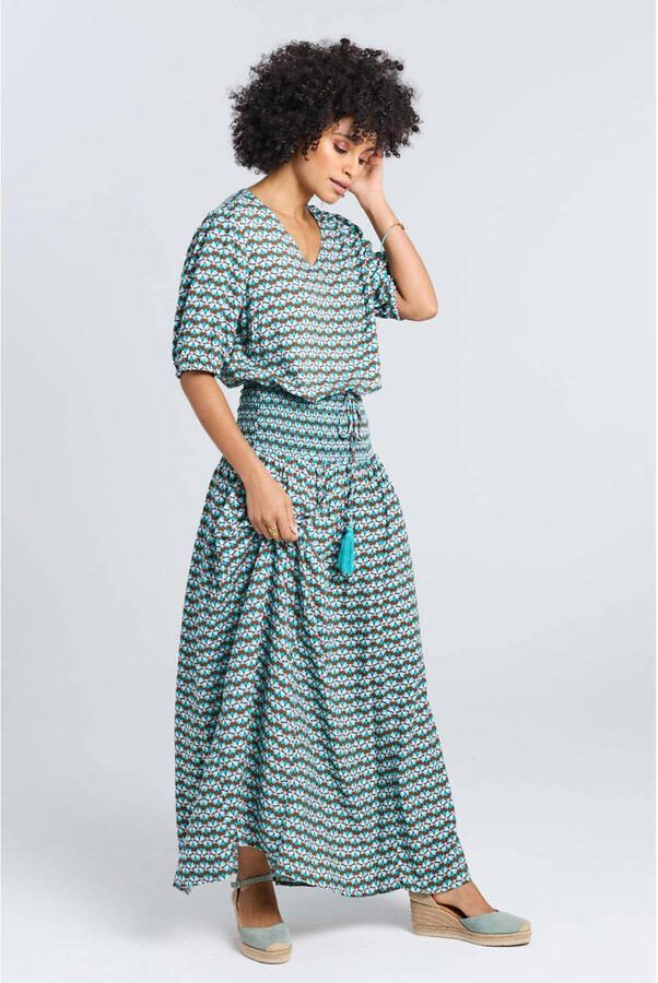 Didi maxi rok blauw - Foto 3
