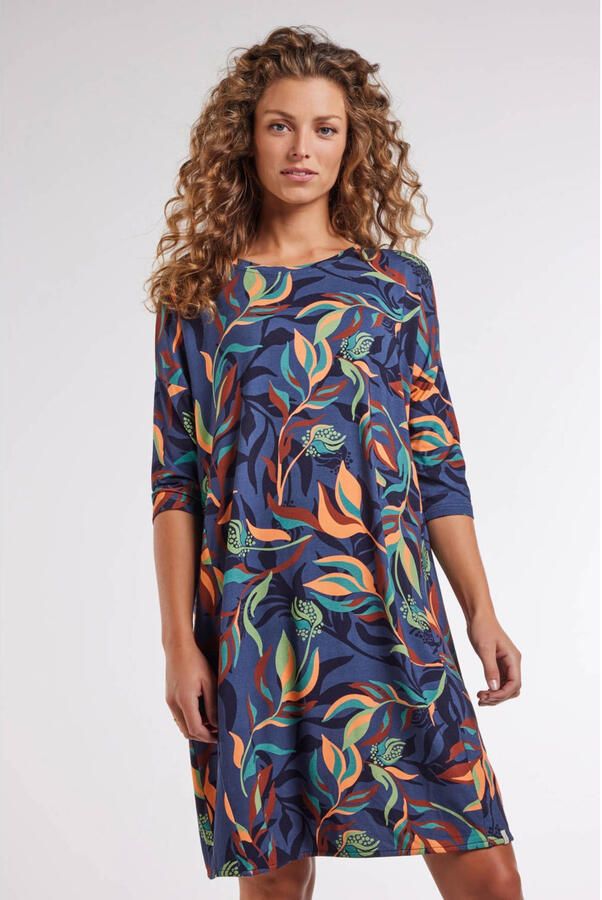 Didi midi jurk blauw
