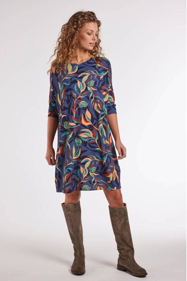 Didi midi jurk blauw - Foto 2