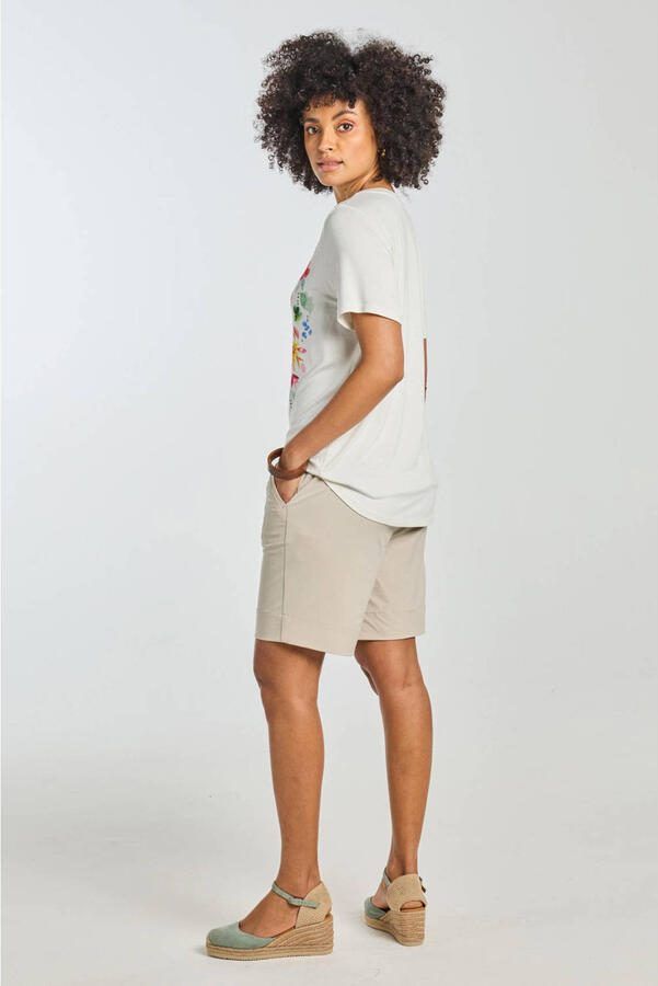 Didi regular waist bermuda short ecru - Foto 2