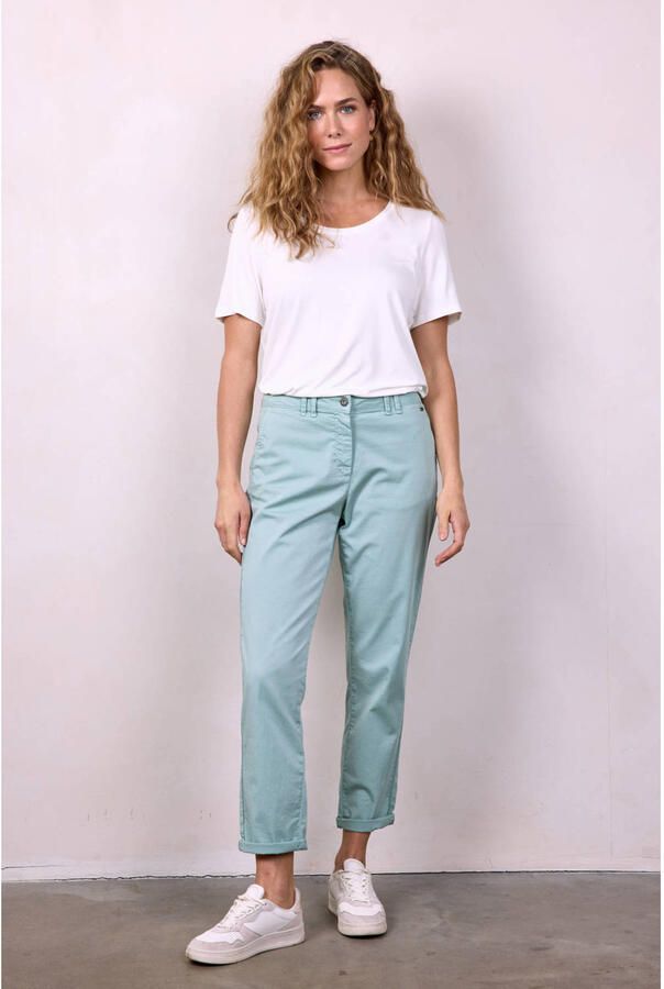 Didi regular waist broek turquoise - Foto 3
