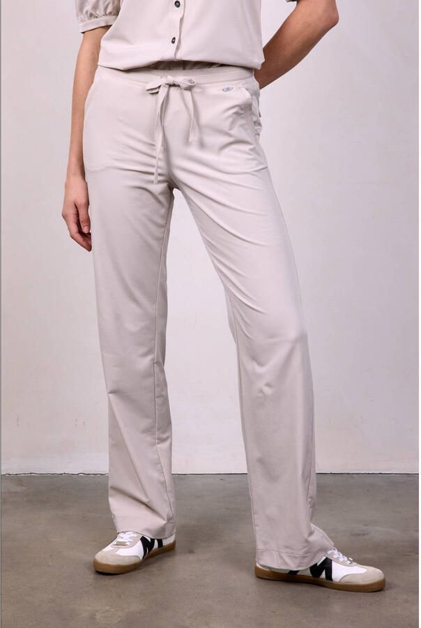 Didi wide leg regular waist broek ecru - Foto 1