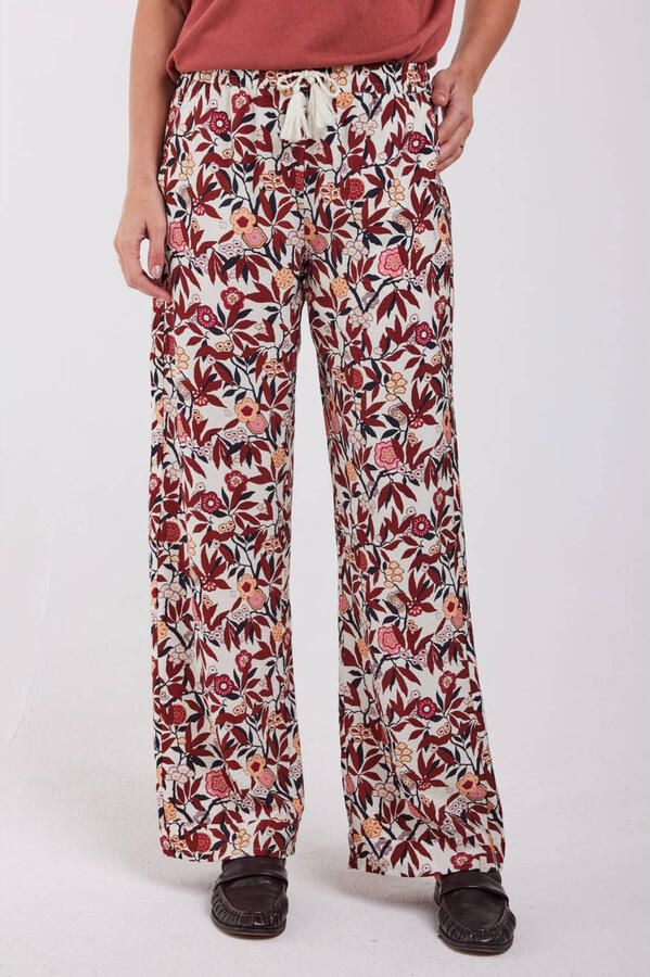 Didi wide leg regular waist gebloemde casual broek multi