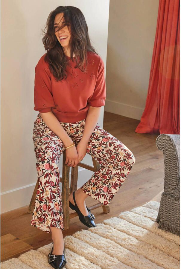 Didi wide leg regular waist gebloemde casual broek multi - Foto 2