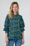 Didi gebloemde blouse Gail donkerblauw groen - Thumbnail 1