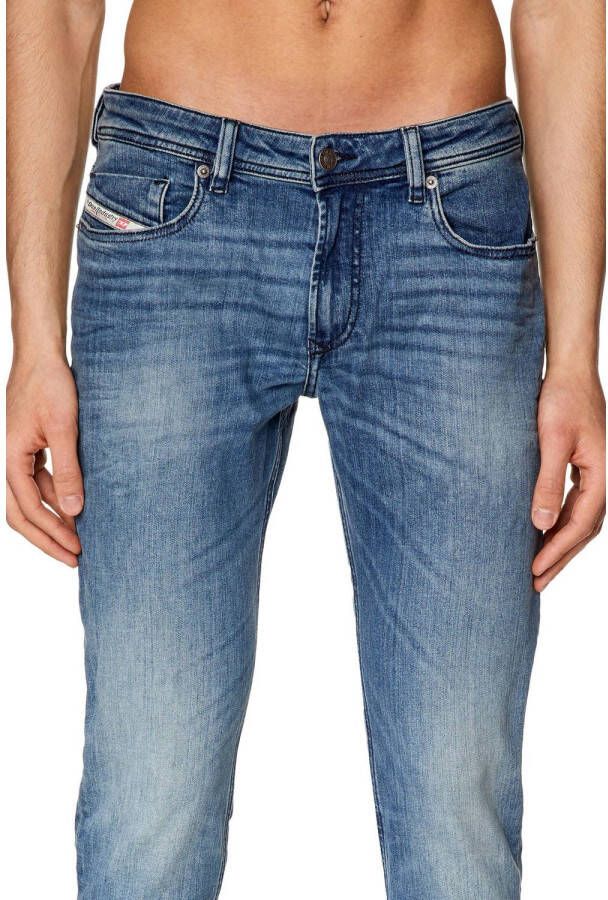 Diesel Blauwe Skinny Jeans met Lage Taille Blauw Heren