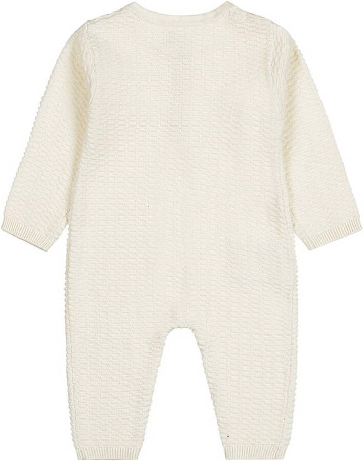 Dirkje baby boxpak offwhite Ecru Katoen Ronde hals Effen 74
