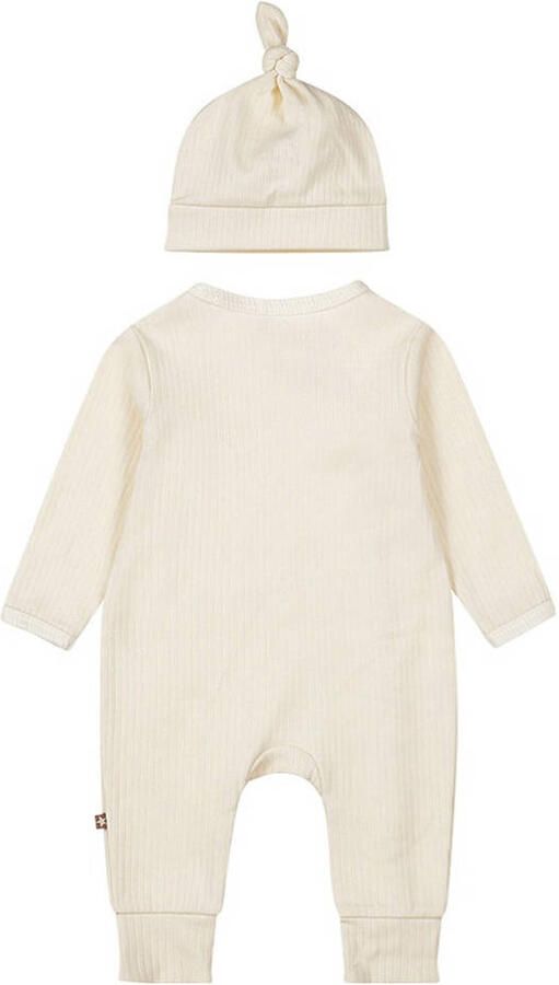 Dirkje boxpak + muts offwhite Ecru Katoen V-hals Effen 74