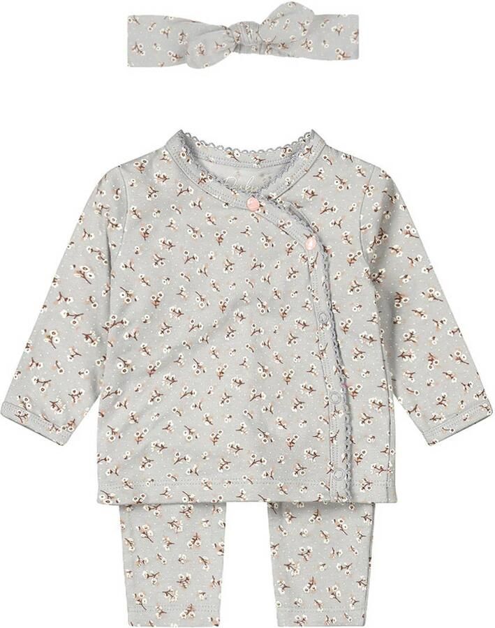 Dirkje longsleeve + broek + haarband blauw Shirt + broek Meisjes Stretchkatoen V-hals 50