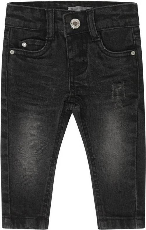 Dirkje skinny jeans black denim Zwart Jongens Stretchdenim 104