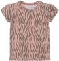 Dirkje T-shirt met zebraprint oudroze Meisjes Stretchkatoen Ronde hals 110 - Thumbnail 1