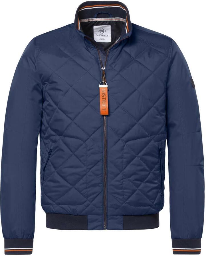 District gewatteerde jas donkerblauw