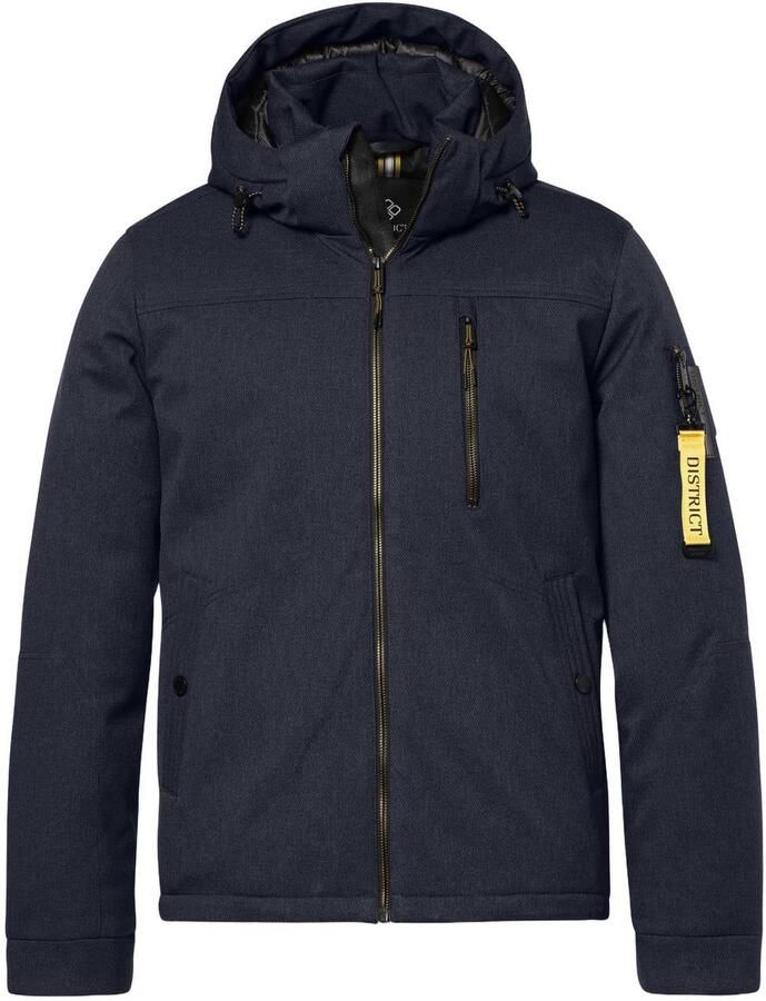 District winterjas donkerblauw