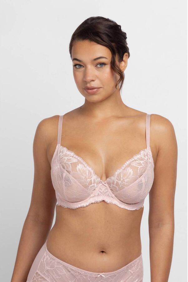 Dorina Curve niet-voorgevormde beugelbh Perfect Lace lichtroze