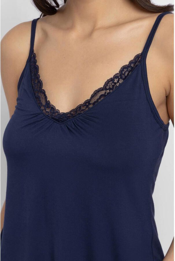 Dorina Curve pyjamatop Aurora donkerblauw - Foto 2