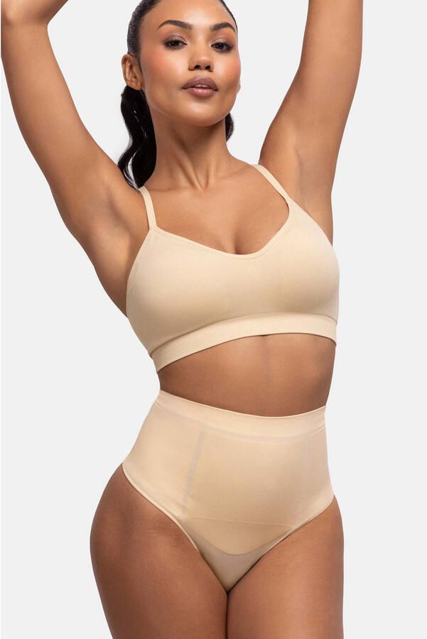 Dorina high waist corrigerende string Absolute Sculpt beige