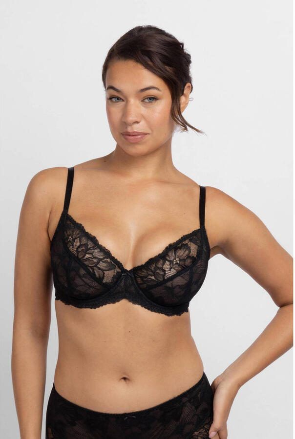 Dorina niet-voorgevormde beugelbh Perfect Lace zwart
