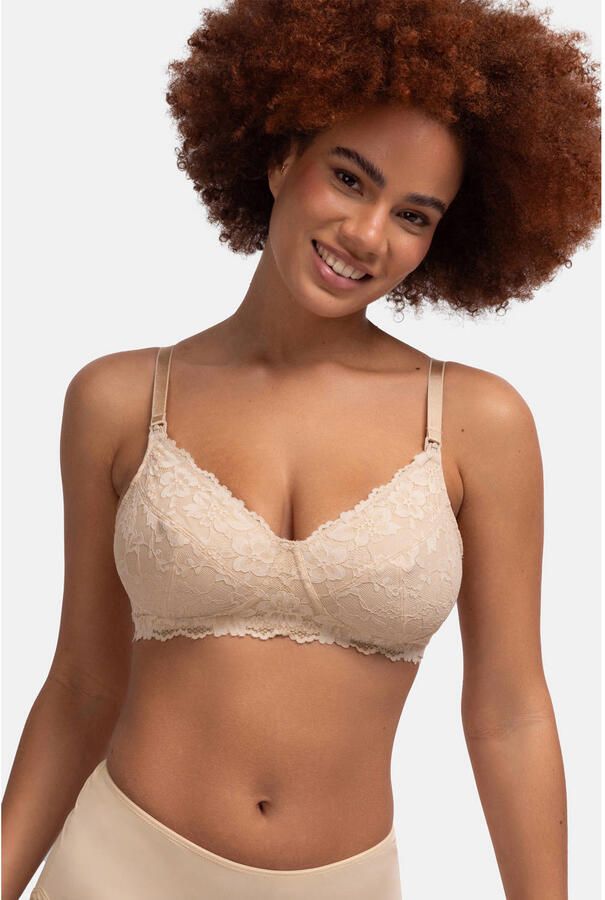 Dorina niet-voorgevormde voedingsbh Valeria beige - Foto 2