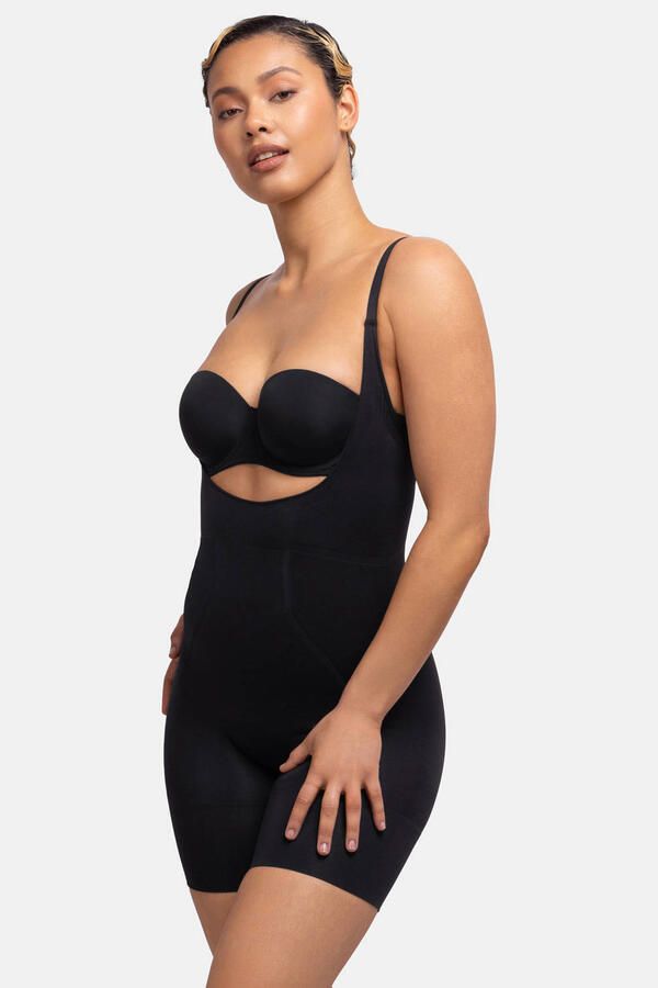 Dorina open bust corrigerende bodysuit Absolute Sculpt zwart