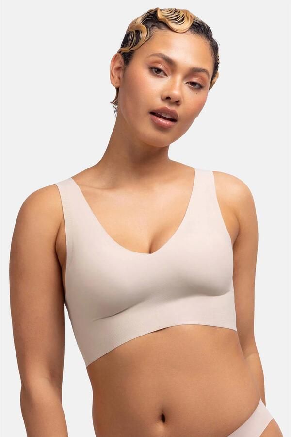 Dorina seamless voorgevormde bh top Airlite beige - Foto 3