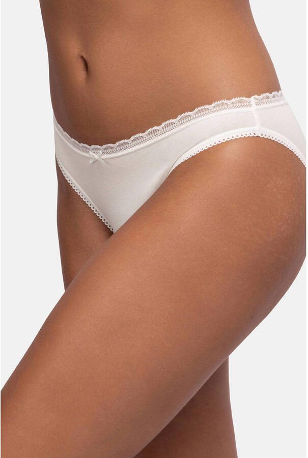 Dorina slip Naomi (set van 3) ecru beige zwart