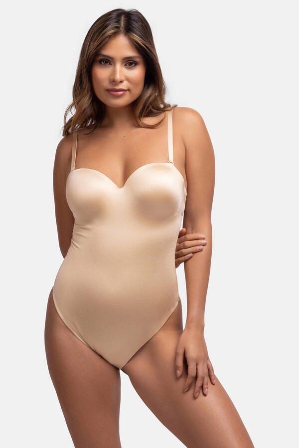 Dorina strapless corrigerende stringbody Sublime Sculpt beige